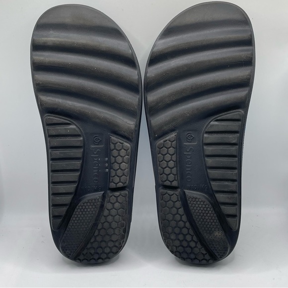 Spenco Fusion 2 Sandals Men's Size 9 Black Blue Thong Summer Open Toe Beach - Picture 6 of 7